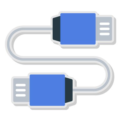 USB kablosu vektör çizim