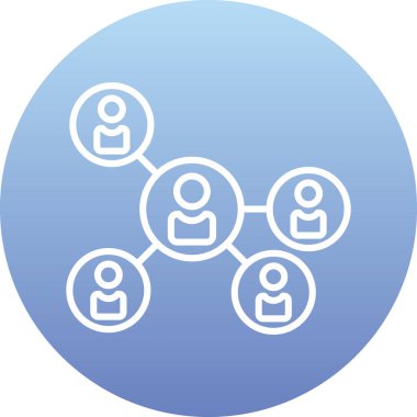 iş yönetimi vektör çizgisi simgesi