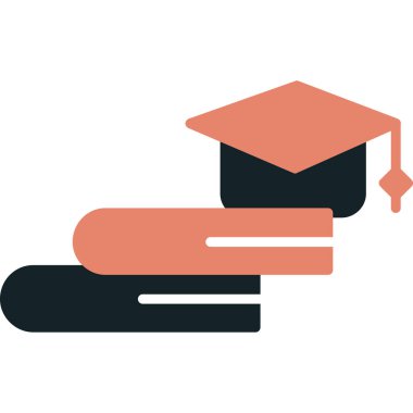 kitapların simgesi olan mezuniyet şapkası