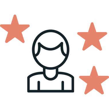 Reyting. Web simgesi basit illüstrasyon