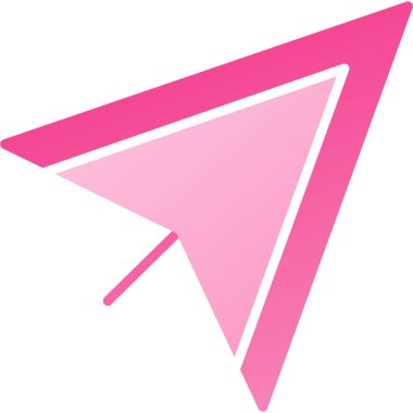 Bir üçgen simgesinin vektör illüstrasyonu