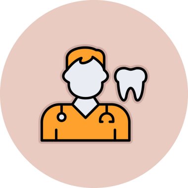 Diş Bakımı simge vektör çizim