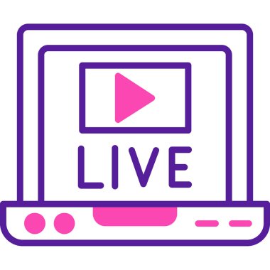 Canlı yayın. Basit simge