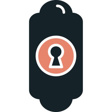 yassı simgeyi kilitle, vektör, illüstrasyon