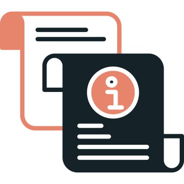 Belge. Web simgesi basit illüstrasyon