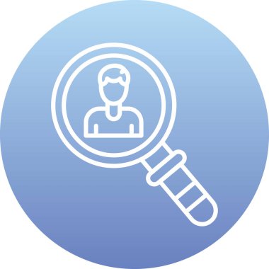 Büyüteci olan bir adamın vektör çizimi