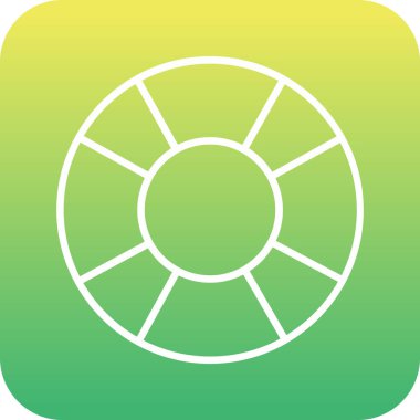 güzel ve güzel, yeşil çizgi vektör simgesi