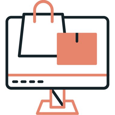 Alışveriş. Web simgesi basit illüstrasyon