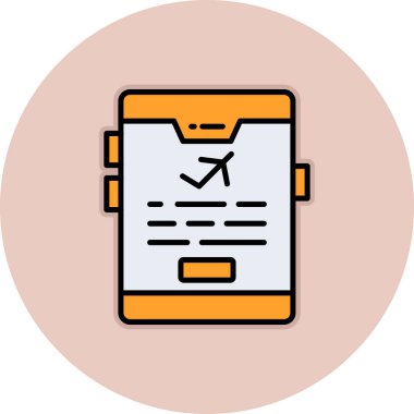 Kontrol listesi simgesi vektör illüstrasyonu