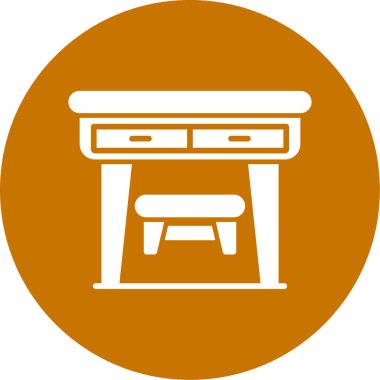 Masa. Web simgesi basit illüstrasyon