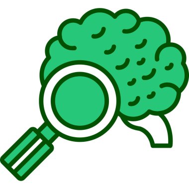 Beyin. Web simgesi basit illüstrasyon