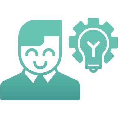 fikir vektör düz simgesi