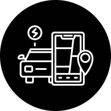 Bir cep telefonu simgesinin vektör illüstrasyonu