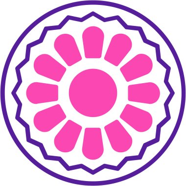 Çiçek. Web simgesi basit illüstrasyon