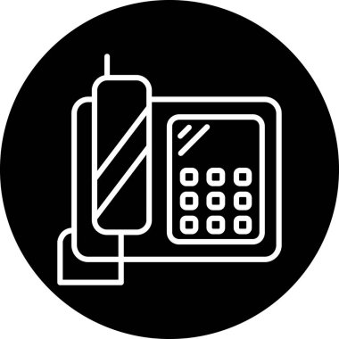 Bir cep telefonu simgesinin vektör illüstrasyonu