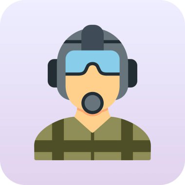 Maskeli bir asker. resimleme