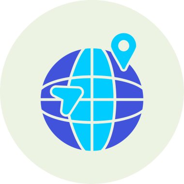 Küre. Web simgesi basit illüstrasyon