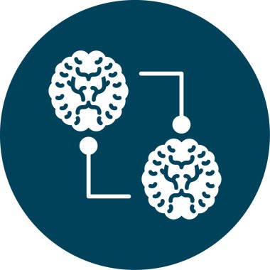 Beyin. Web simgesi basit illüstrasyon