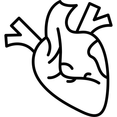 Kalp. Web simgesi basit illüstrasyon