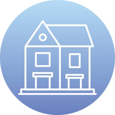 Ev. Web simgesi basit illüstrasyon