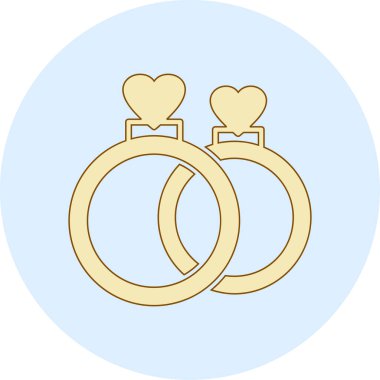 Alyans vektör ikonu. beyaz arkaplan alyanslarında izole edilmiş çizgi film vektör çizimi.