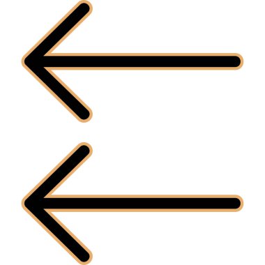 Exchange okları simge vektör. Tarzıdır düz simgesi simgesi, portakal rengi, beyaz arka plan.