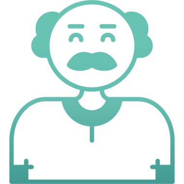 Erkek avatar kutsal kişilerin resmi, vektör çizim