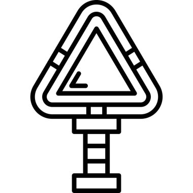 Trafik ışığı simgesi. Beyaz arkaplanda izole edilmiş web tasarımı için ana yol uyarı vektör simgesi