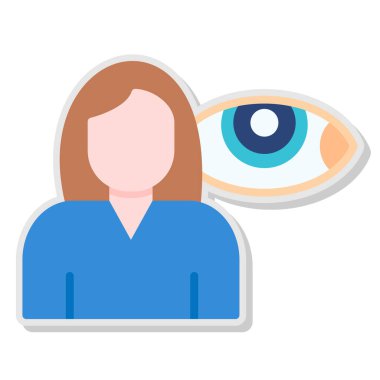 Göz Düz Vektör Simgesi