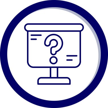 Bir sorum var. Web simgesi basit illüstrasyon