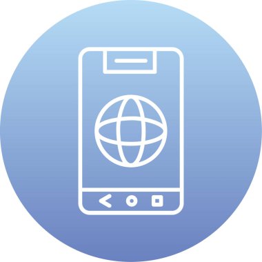 Akıllı telefon simgesinin vektör illüstrasyonu