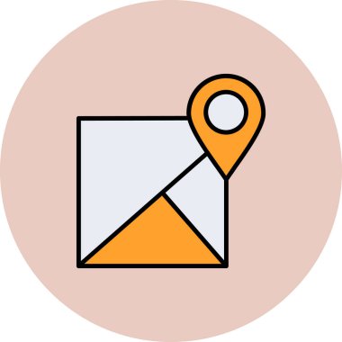 konum simgesi vektör illüstrasyonu