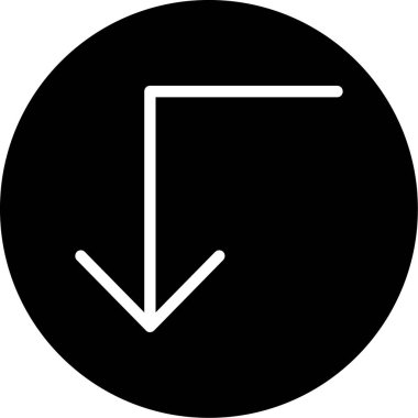 Katı biçimdeki ok yönü simgesi