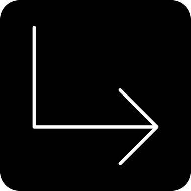 ok sağ kontur simgesi ana hat biçiminde