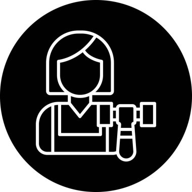 Bir kadın simgesinin vektör illüstrasyonu