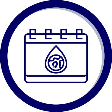 Bir takvim simgesinin vektör illüstrasyonu