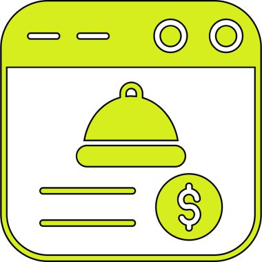 Para simgesinin vektör illüstrasyonu