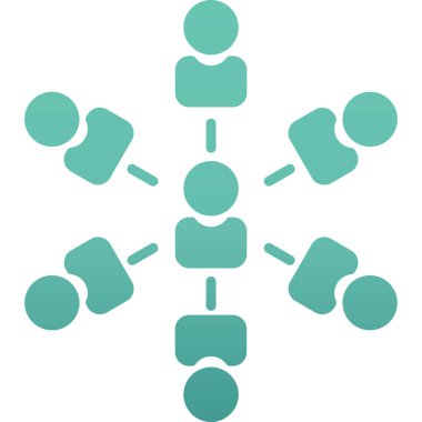 topluluk grup simgesi düz stil