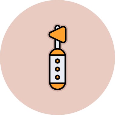 Benzersiz bowling iğne vektör çizgisi simgesi