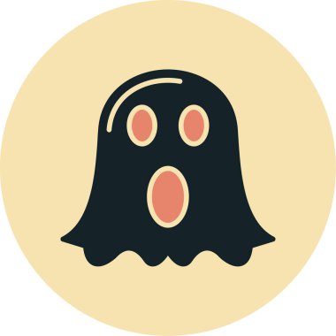 Cadılar Bayramı düz ikon vektör çizimi