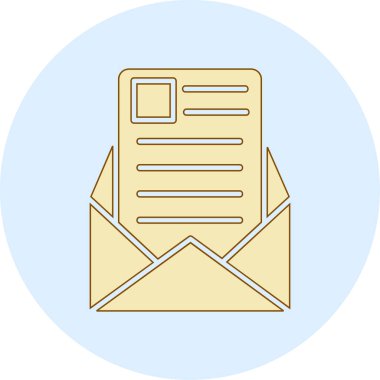 zarf e- posta simgesi, vektör illüstrasyonu