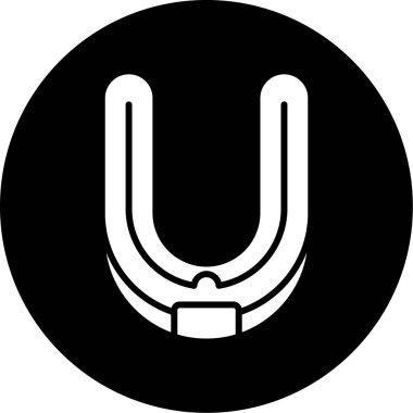 Mıknatıs mıknatısı simgesi, basit vektör illüstrasyonu