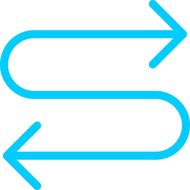 Sağ ok kontur vektör simgesi