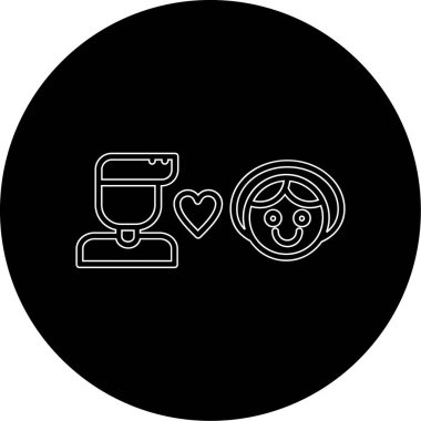 Bir aşk simgesinin vektör illüstrasyonu