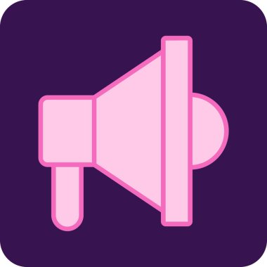 Megafon. Web simgesi vektör illüstrasyonu