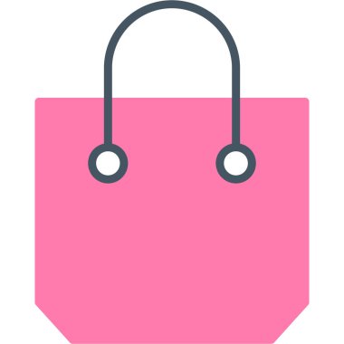 Alışveriş çantası simgesini, basit vektör çizim