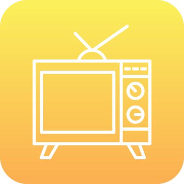 TV vektör simgesi. düz tasarım illüstrasyon.