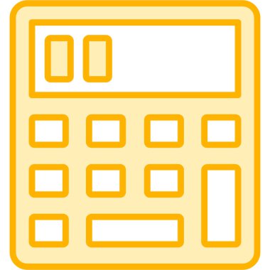 Hesap makinesi finans simgesi - taslak biçimi