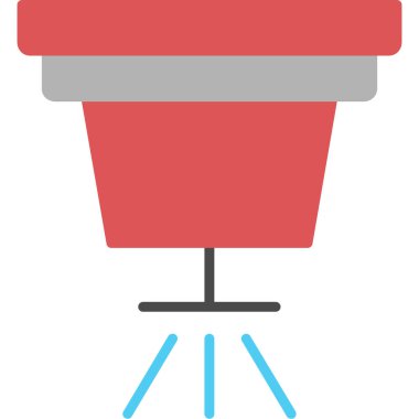 Sandalye masası simgesi düz stil