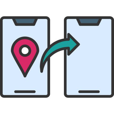 gps navigasyon konumu simgesi - taslak biçimi